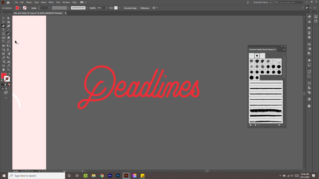 add texture to lettering illustrator