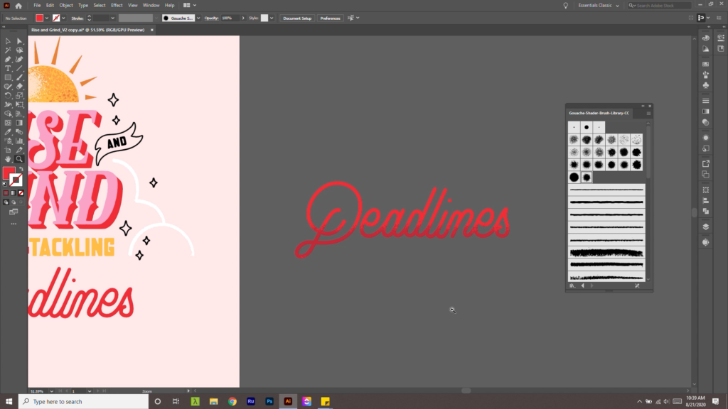 add texture to lettering illustrator